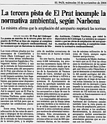 Noticia publicada en EL PA&Iacute;S el 10 de noviembre de 2004